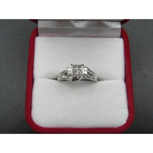 Jewelry - Size 6.5 10K White Gold 2.4 Total Carat Weight Of Natural Diamonds Band Ring